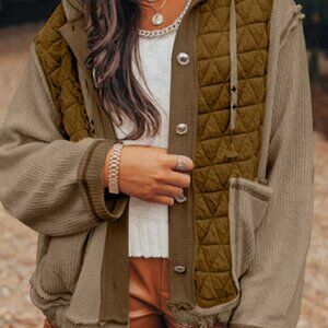 Green Quilted Patchwork Jacket
